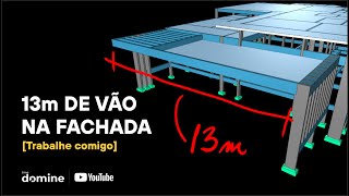 13m DE VÃO NA FACHADA  Fazendo um Projeto Estrutural ao vivo  Trabalhe comigo 6  lofi [upl. by Nelleus]