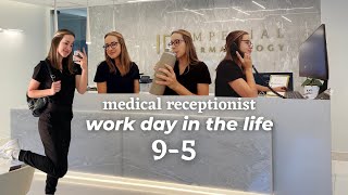 95 WORK DAY in the life  Getting settled as a medical receptionist amp long term career plans [upl. by Reh691]