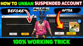 How To Recover Free Fire Suspended Account  Ff Suspended Id Recover 100  Freefire Id Unban Trick🔥 [upl. by Mayor]