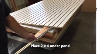 Slatwall Metal Insert Installation Tips [upl. by Ocisnarf]