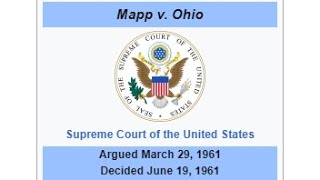 Can illegally obtained information be used in court Mapp v Ohio 1962 [upl. by Amoihc]