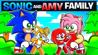 Sonic and Amy ADOPT a FAMILY in Roblox [upl. by Benge]