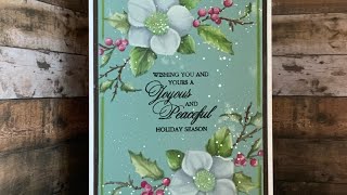 Sweet Poppy Christmas Rose with pastels on pastelmat video 52 [upl. by Beshore]