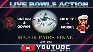 Unsted amp Govan v Adams amp Crockett  Major Pairs Final  Beresfield Bowling Club [upl. by Ilrac]