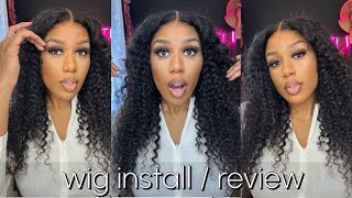 ASMR  Hair Cutting Water Spraying Wig Install  Aliexpress Line Hair 7x5 Glueless Lace Closure [upl. by Marne]