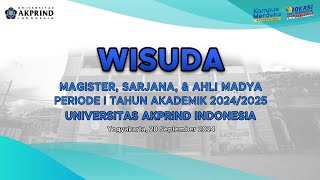 Upacara Wisuda Program Magister Sarjana amp Ahli Madya Periode I Tahun Ajaran 20242025 [upl. by Friedman]