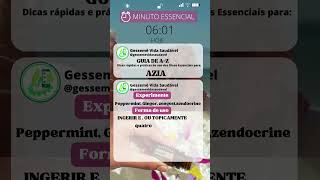 AZIA ⏰ MINUTO ESSENCIAL ⏰ GUIA AZ DE USO DOS ÓLEOS ESSENCIAL oleoessencial doterrabrasil [upl. by Yllehs]