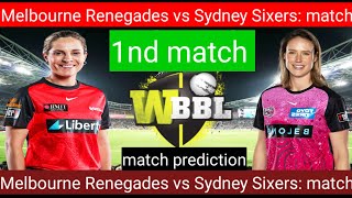 Melbourne Renegades vs Sydney Sixers The Most Exciting Prediction Yet [upl. by Jansson]