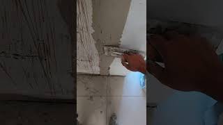 Painter Applying putty  Puttying for renovation putty [upl. by Rikki]