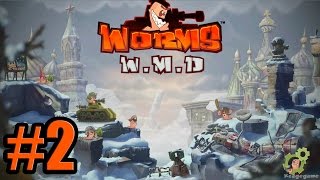 Worms WMD Campaign Gameplay Walkthrough Part 2 [upl. by Munsey]