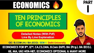 Ch1  Ten Principles of Economics Part1 Mankiw  BcomH  BA Eco  1st Semester  UGC NET [upl. by Nanyt]