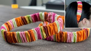 Easy Cotton Headbands  Hairband making at home  Fabric Headband Tutorial [upl. by Nwadal]