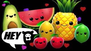 Hey Bear Sensory  The Totally Fruit and Veggie Stream [upl. by Jit]