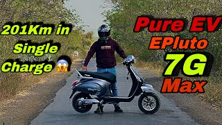 Real Life Range Test of New PURE EV EPLUTO 7G Max  Best Electric Scooter in Low Price in INDIA🇮🇳 [upl. by Campman]