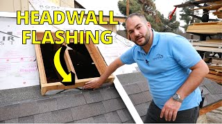 How to Install Headwall Flashing  Shingle Roof Install Guide [upl. by Otilegna]