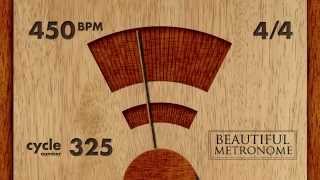 450 BPM 44 Wood Metronome HD [upl. by Eanram]