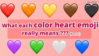 What the different emoji heart colors mean❤💛🧡💚💙💜🤎🖤🤍 Part One1️⃣ [upl. by Anawak]