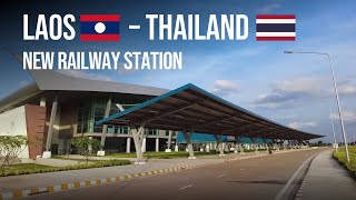 New Laos  Thailand Railway Station in Vientiane Open soon  Walking Tour  Walk The Laos [upl. by Tyika174]