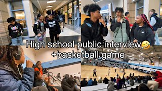 PUBLIC INTERVIEW  OVERHILLS HIGH BASKETBALL GAME MUST WATCH😂😂 [upl. by Anerac938]