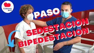 Movilización de pacientes Paso de Bipedestación a Sedestación [upl. by Ahseat753]