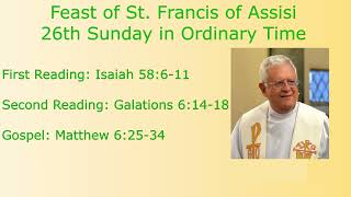 26th Sunday in Ordinary Time Homily  St Francis of Assisi Kitchener [upl. by Alakam]