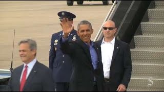 President Obama arrives in Austin for SXSW 2016 [upl. by Sapphera]