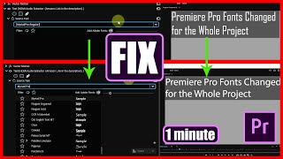 FIX Premiere Pro Fonts Changed for the Whole Project [upl. by Acima]