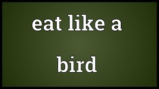 Eat like a bird Meaning [upl. by Arikal]