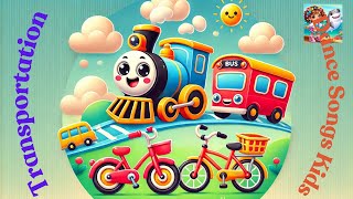 Transportation Songs for Kids Live Kids Dance Songs Choo Choo Train Big Red Bus Scooter More [upl. by Lordan]