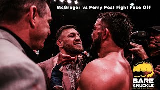 BKFC  Mike Perry vs Conor McGregor Post Fight Face Off [upl. by Chura]