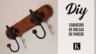 Como Fazer Cabideiro de Bolsa e chapéu  DIY [upl. by Henrion]