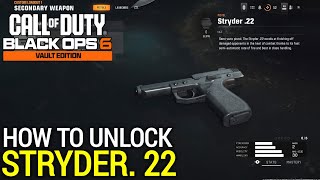 How to Get Stryder 22 BO6 Stryder 22 Pistol Unlock BO6  BO6 How to Unlock Stryder 22 Pistol [upl. by Anadroj918]