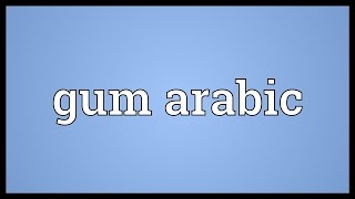 Gum arabic Meaning [upl. by Yoccm]