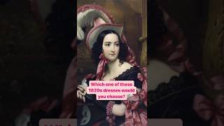 Which 1820s dress would you choose 💃 19th century fashion  fashion history shorts [upl. by Ahsenod]