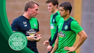 Celtic FC  Gamboa trains with Celts ahead of Glasgow Derby [upl. by Leasa577]