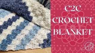 C2C CROCHET BLANKET Crochet the Pixel Stitch and learn to make your triangle into a square blanket [upl. by Jerrie]