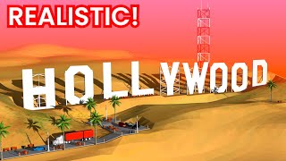 Hollywood Sign 7 Earthquake Scenarios simulated [upl. by Amitie842]