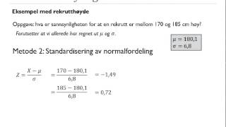 S2  54d  Normalfordeling utregning ved tabell [upl. by Eldwen]