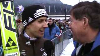 Skisprung TV Interview mit Simon Ammann 4Schanzentournee  01012010 [upl. by Allyce243]