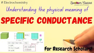 Specific conductanceunderstanding of physical significance sp conductance and resistance Research [upl. by Bullivant]