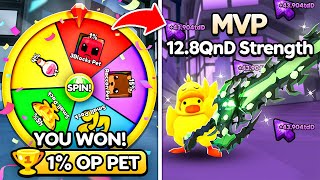 I Got STRONGEST OP Pet in Lucky Wheel Spin in Pull a Sword  Roblox [upl. by Oirram]