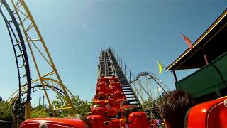 Corkscrew Roller Coaster Silverwood Theme Park [upl. by Arakaj505]