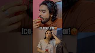 Ice cream chor😡 bengali funny funnyvideo comedy youtubeshorts couple viralvideo [upl. by Hanah]