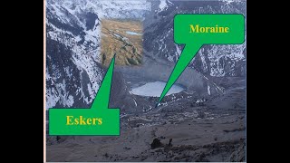 Eskers and moraine LandformsDifference BW Eskers and Moraine [upl. by Aehtla449]