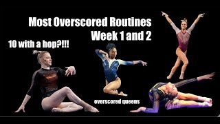 Most Overscored Routines from Weeks 1 and 2 of NCAA 2023 Season [upl. by Aratak]