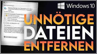 Windows 10 schneller machen  unnötige Dateien entfernen  ArtisGraphics [upl. by Nacnud]