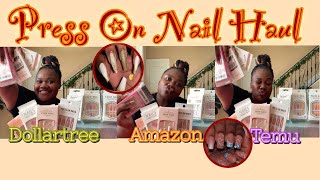 TEMU PRESS ON NAIL HAUL🧡  FALL PRESS ON NAILS🍂🍁  AFFORDABLE [upl. by Naitsabas]