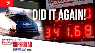 341 MPH Bob Tasca III Shatters Own Record At PRO Superstar Shootout [upl. by Leizar139]