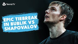 EPIC Tiebreak in Alexander Bublik vs Denis Shapovalov  Montpellier 2024 Highlights [upl. by Meehyr]