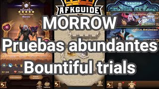 Morrow  Pruebas abundantesBountiful trials  Afk Arena [upl. by Calla827]